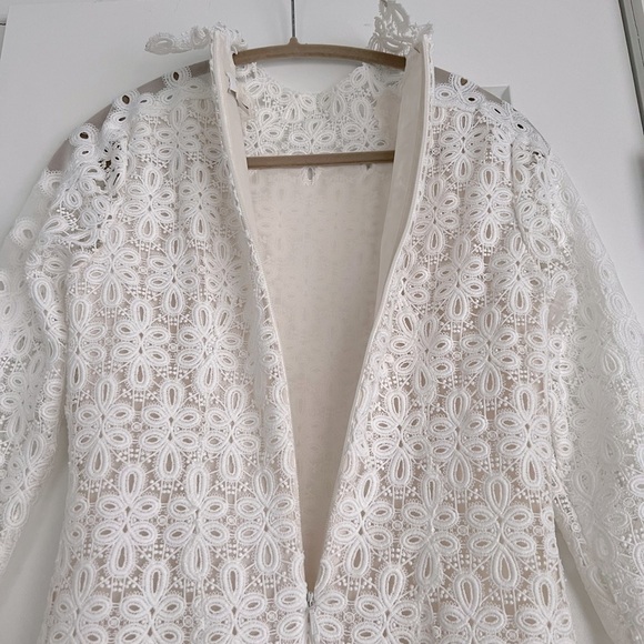 SIMKHAI Signature Joy Guipure Lace Mini Dress ASO Taylor Swift - Picture 9 of 15